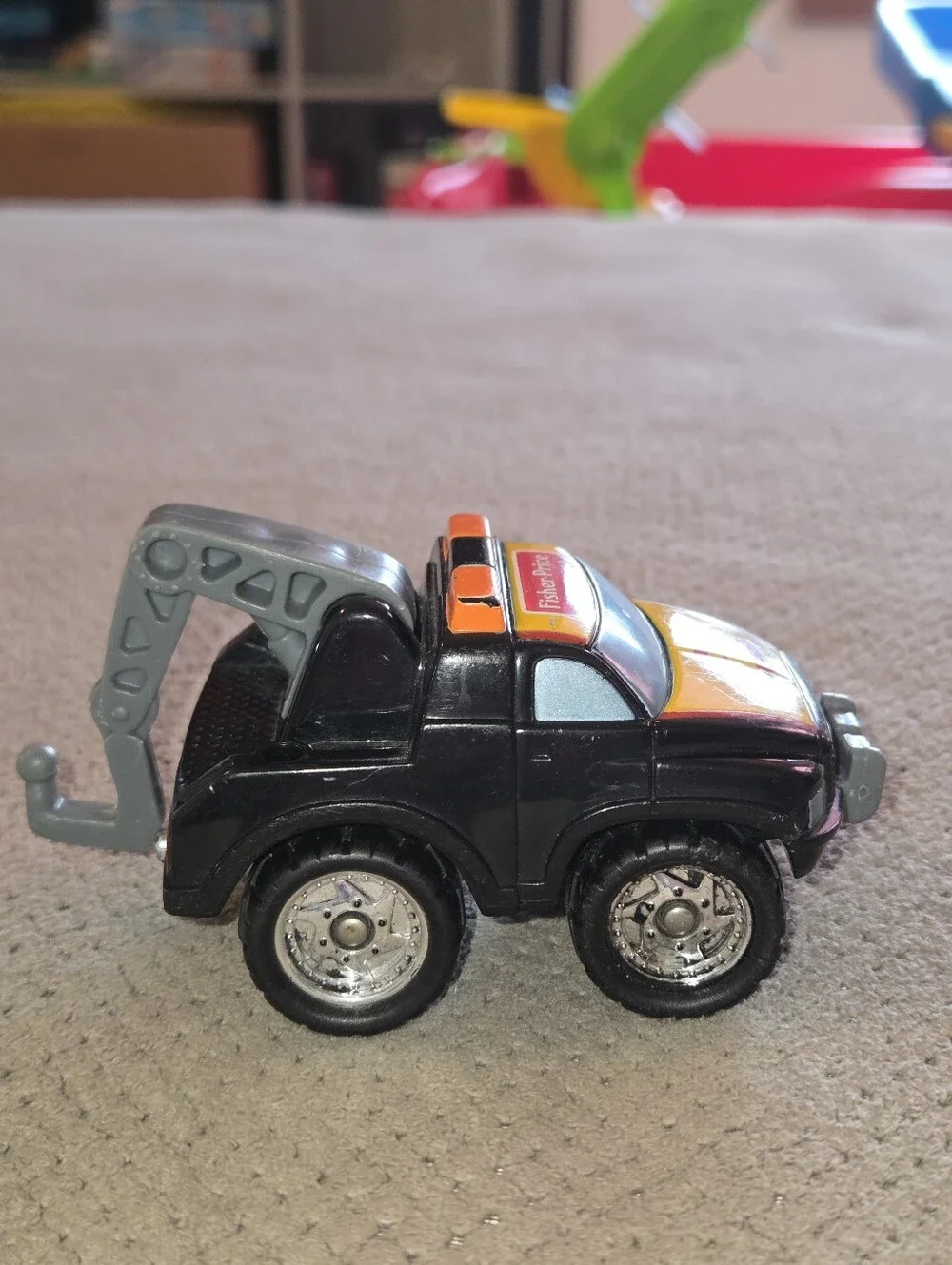 Fisher Price 1995 Vintage Big Action Garage Replacement Black Tow Truck